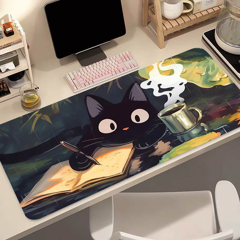 Gaming Keyboard Tactile - Kawaii Black Cat Silicone Soft Gaming