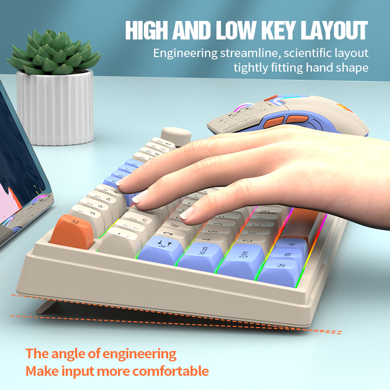 2.4G Dual-Mode Bluetooth Wirel - Gaming Keyboard Ergonomic ulasan dan harga