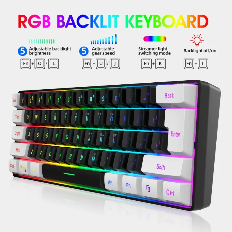 Keyboard and Mouse 60% Compute - Gaming Keyboard Ergonomic ulasan dan harga