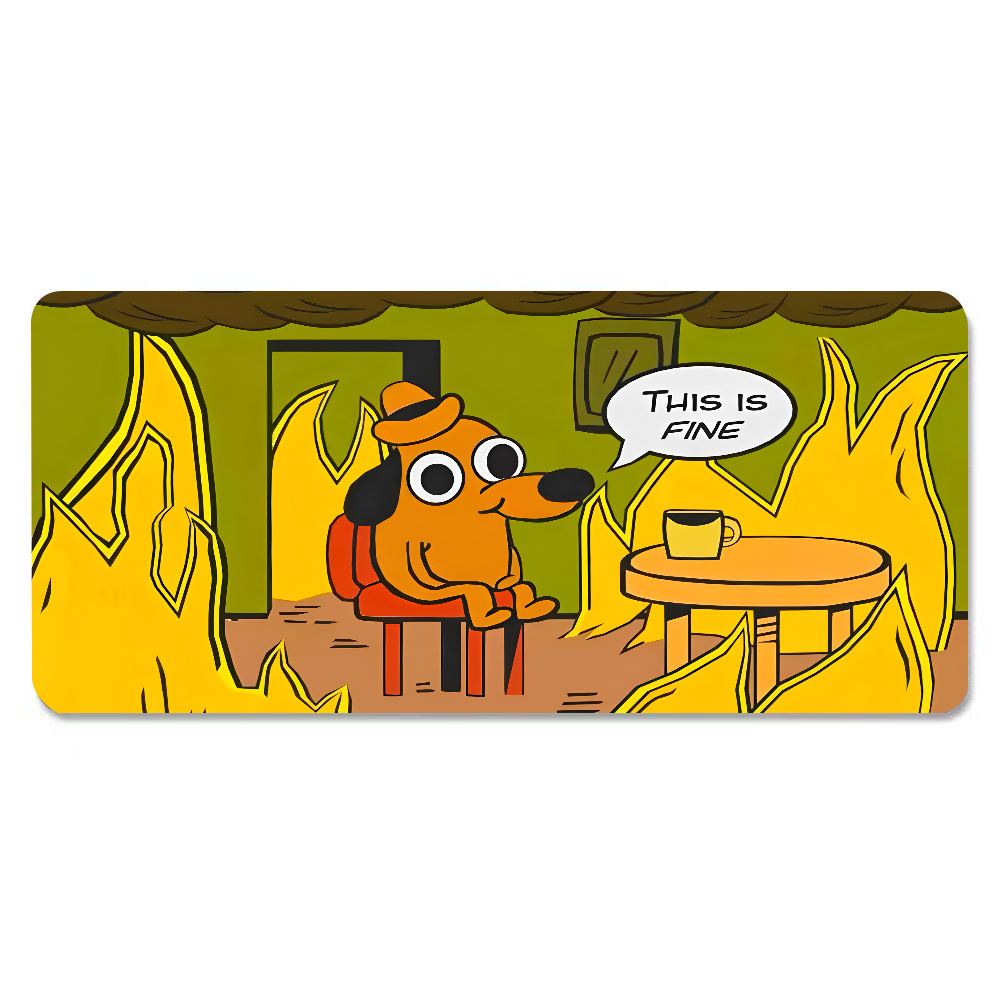 This Is Fine Dog Dachshund Mou - Gaming Keyboard Tactile ulasan dan harga