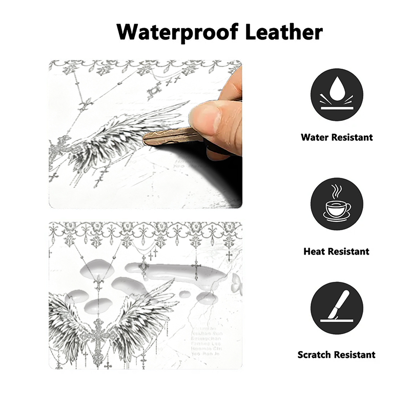 Leather Mousepad Black White A - Gaming Keyboard Tactile ulasan dan harga