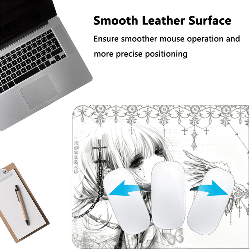 Leather Mousepad Black White A - Gaming Keyboard Tactile ulasan dan harga